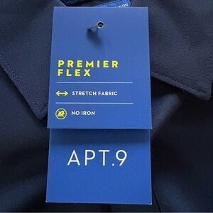 Apt. 9 Men's Dark Navy Long-Sleeve Button-Up Dress Shirt